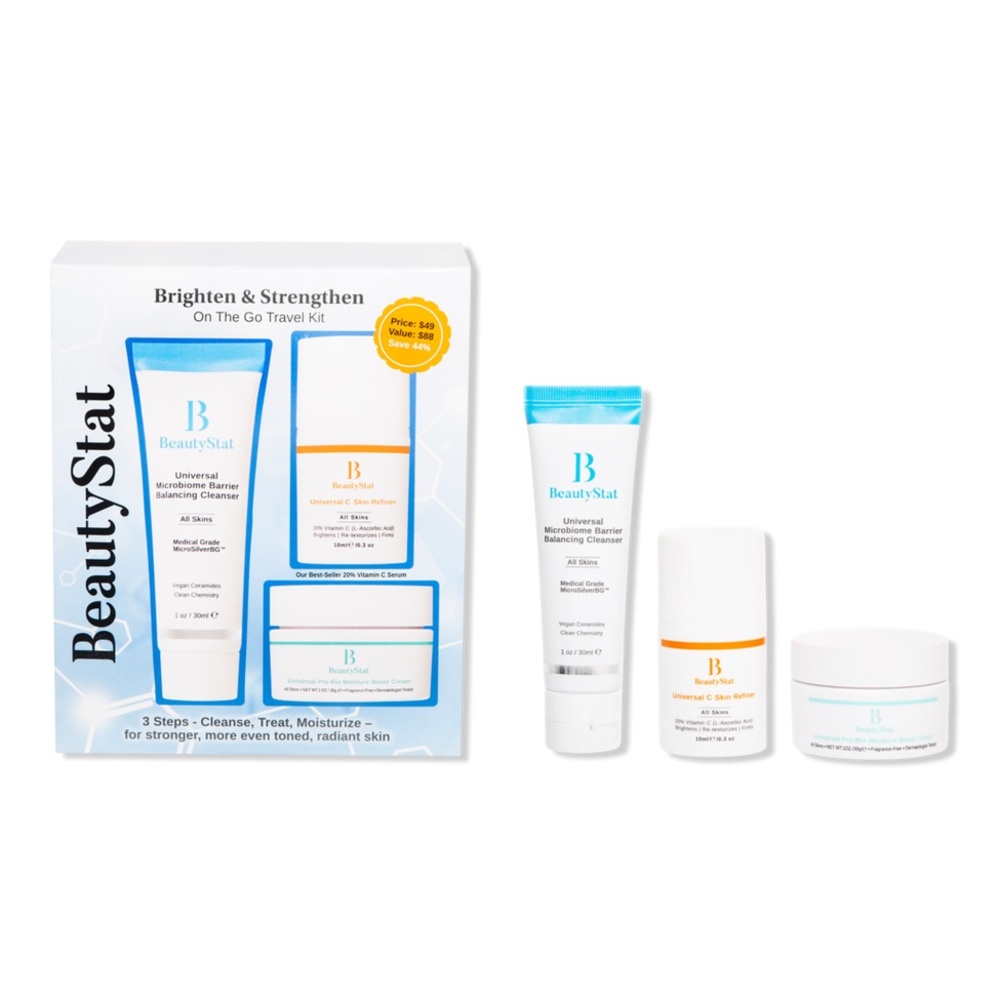 BeautyStat Cosmetics Brighten & Strengthen On The Go Travel Kit